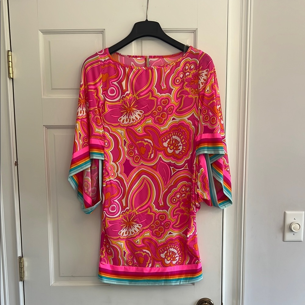 Trina Turk Pink and Orange Pool Dress